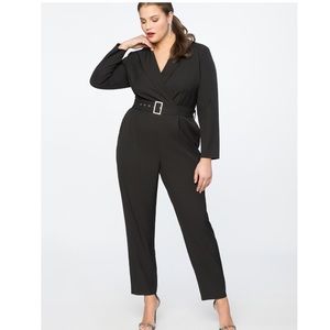Eloquii black Jumpsuit with Lapel size 20